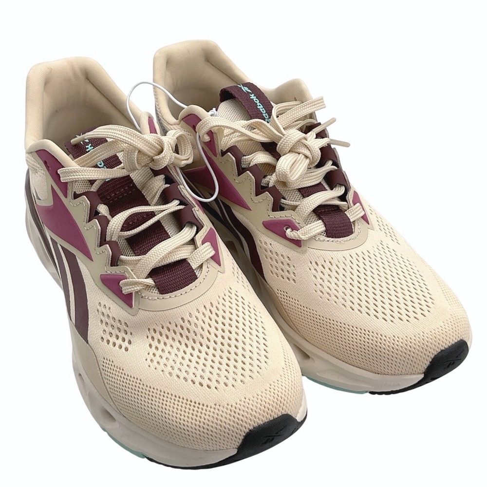Reebok Womens Running Shoes Cream Burgundy 8.5 100015834 New no Box